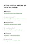 BIOCHEM C785 FINAL QUESTIONS AND&NewLine;SOLUTIONS GRADED A&plus;