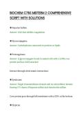 BIOCHEM C785 MIDTERM 2 COMPREHENSIVE&NewLine;SCRIPT WITH SOLUTIONS&NewLine;