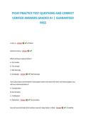PICAT PRACTICE TEST QUESTIONS AND CORRECT &NewLine;VERIFIED ANSWERS GRADED A&plus; &vert; GUARANTEED &NewLine;PASS 