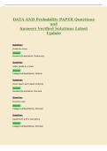 DAT 430 Project Practice EXAM&NewLine;Questions&NewLine;and Answers Verified Solutions Latest&NewLine;Update
