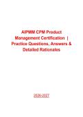 AIPMM CPM Certified Product Manager Exam &vert; Practice Questions & Answers PDF &vert; Complete Product Management Certification Prep 2026&ndash;2027