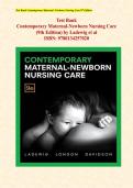 Test Bank for Contemporary Maternal-Newborn Nursing Care&comma; 9th Edition &lpar;Ladewig&rpar; &ndash; 800&plus; Exam Questions with Detailed Rationales & Complete Answer Key