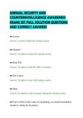 ANNUAL SECURITY AND&NewLine;COUNTERINTELLIGENCE AWARENESS&NewLine;EXAMS SET FULL SOLUTION QUESTIONS&NewLine;AND CORRECT ANSWERS