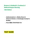 Brunner & Suddarth Medical-Surgical Nursing 16th Ed Test Bank Practice Questions Exam Prep