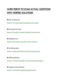 AORN PERIOP 101 EXAM ACTUAL QUESTIONS&NewLine;WITH VERIFIED SOLUTIONS