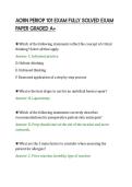 AORN PERIOP 101 EXAM FULLY SOLVED EXAM&NewLine;PAPER GRADED A&plus;