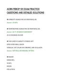 AORN PERIOP 101 EXAM PRACTICE&NewLine;QUESTIONS AND DETAILED SOLUTIONS