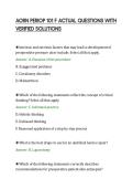 AORN PERIOP 101 F ACTUAL QUESTIONS WITH&NewLine;VERIFIED SOLUTIONS&NewLine;
