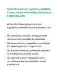 NUR 205 Final Exam Questions with 100- Correct Answers Verified Updated &lpar;Actual Exam&rpar; 2025-2026&NewLine;