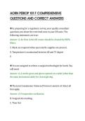 AORN PERIOP 101 F COMPREHENSIVE&NewLine;QUESTIONS AND CORRECT ANSWERS
