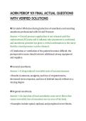 AORN PERIOP 101 FINAL ACTUAL QUESTIONS&NewLine;WITH VERIFIED SOLUTIONS