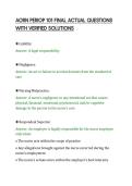 AORN PERIOP 101 FINAL ACTUAL QUESTIONS&NewLine;WITH VERIFIED SOLUTION