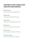 AORN PERIOP 101 FINAL COMPLETE STUDY&NewLine;GUIDE WITH SOLVED QUESTIONS