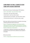 AORN PERIOP 101 FINAL COMPLETE STUDY&NewLine;GUIDE WITH SOLVED QUESTIONS