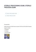 Sterile Processing Exam and Sterile Process Exam Questions and Answers Study Guide