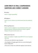 AORN PERIOP 101 FINAL COMPREHENSIVE&NewLine;QUESTIONS AND CORRECT ANSWERS&NewLine;