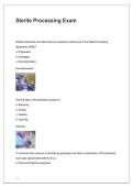 Sterile Processing Exam Questions and Answers Practice Test Study Guide