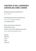 AORN PERIOP 101 FINAL COMPREHENSIVE&NewLine;QUESTIONS AND CORRECT ANSWERS
