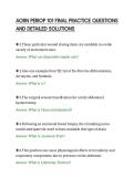 AORN PERIOP 101 FINAL PRACTICE QUESTIONS&NewLine;AND DETAILED SOLUTIONS&NewLine;