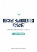 Walden NURS 6531 Final Exam Study Guide &lpar;2026&sol;2027&rpar; &ndash; Advanced Practice Primary Care Prep