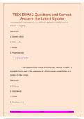 TEEX Exam 2 Questions & Correct Answers &vert; Latest 2025&sol;2026 Update