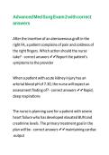 Advanced Med Surg Exam 2 with correct answers