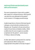 med surg 2 final exam &lpar;test bank&rpar; exam with correct answers