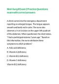 Med-Surg II Exam 2 Practice Questions exam with correct answers