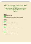 DATA Management Foundations CORE&NewLine;Database&NewLine;Skills Blueprint Exam Questions and&NewLine;Answers Verified Solutions Latest&NewLine;Update