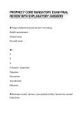 PROPHECY CORE MANDATORY EXAM FINAL&NewLine;REVIEW WITH EXPLANATORY ANSWERS