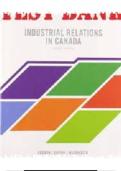 Industrial Relations in Canada Test Bank