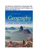 Introduction to Geography 16th Ed Test Bank