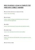 BIOD 151 MODULE 6 EXAM 16 COMPLETE TEST&NewLine;PAPER WITH CORRECT ANSWERS