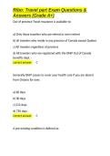 Ribo Travel part Exam Questions & Answers &lpar;Grade A&plus;&rpar;&period;docx&NewLine;&NewLine;