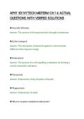 APHY 101 IVYTECH MIDTERM CH 1 6 ACTUAL&NewLine;QUESTIONS WITH VERIFIED SOLUTIONS