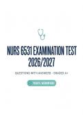NURS 6531 Final Exam Study Guide&colon; Comprehensive Q&A with Explanations &lpar;2026&sol;2027&rpar;