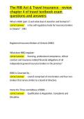 The RIB Act & Travel Insurance - review chapter 4 of travel textbook exam questions and answers&period;docx&NewLine;&NewLine;