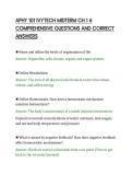APHY 101 IVYTECH MIDTERM CH 1 6&NewLine;COMPREHENSIVE QUESTIONS AND CORRECT&NewLine;ANSWERS