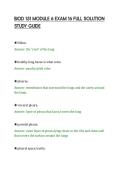 BIOD 151 MODULE 6 EXAM 16 FULL SOLUTION&NewLine;STUDY GUIDE&NewLine;