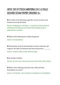 APHY 101 IVYTECH MIDTERM CH 1 6 FULLY&NewLine;SOLVED EXAM PAPER GRADED A