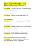 RIBO Principles & Practices Exam Questions & Answers &lpar;Grade A&plus;&rpar;&period;docx&NewLine;&NewLine;