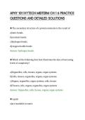 APHY 101 IVYTECH MIDTERM CH 1 6 PRACTICE&NewLine;QUESTIONS AND DETAILED SOLUTIONS