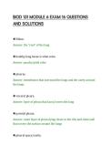 BIOD 151 MODULE 6 EXAM 16 QUESTIONS&NewLine;AND SOLUTIONS&NewLine;
