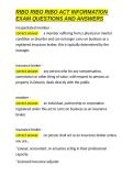 RIBO RIBO RIBO ACT INFORMATION EXAM QUESTIONS AND ANSWERS&period;docx&NewLine;&NewLine;