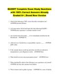 BASSET Complete Exam Study Questions &NewLine;with 100&percnt; Correct Answers Already &NewLine;Graded A&plus; &vert; Brand New Version