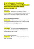 Ontario Insurance Regulation & Principles RIBO&comma; Insurance Basics&comma; and Reinsurance Exam Questions & Answers &lpar;Grade A&plus;&rpar;&period;docx&NewLine;&NewLine;