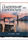 Leadership Experience 7th Edition by Daft &vert; Test Bank&comma; Questions & Answers&comma; Chapters 1&ndash;30&comma; Latest 2025 Update