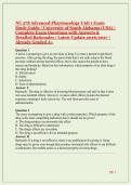 NU 578 Advanced Pharmacology Unit 1 Exam Study Guide &vert; University of South Alabama &lpar;USA&rpar; &vert; Complete Exam Questions with Answers & Detailed Rationales &vert; Latest Update 2026&sol;2027 &vert; Already Graded A&plus;