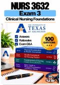 NURS 3632 Exam 3 &ndash; Clinical Nursing Foundations &lpar;2026&sol;2027&rpar; Q&A &vert; UTA A&plus; Guarantee