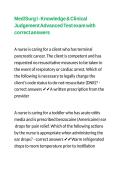 Med Surg I - Knowledge & Clinical Judgement Advanced Test exam with correct answers